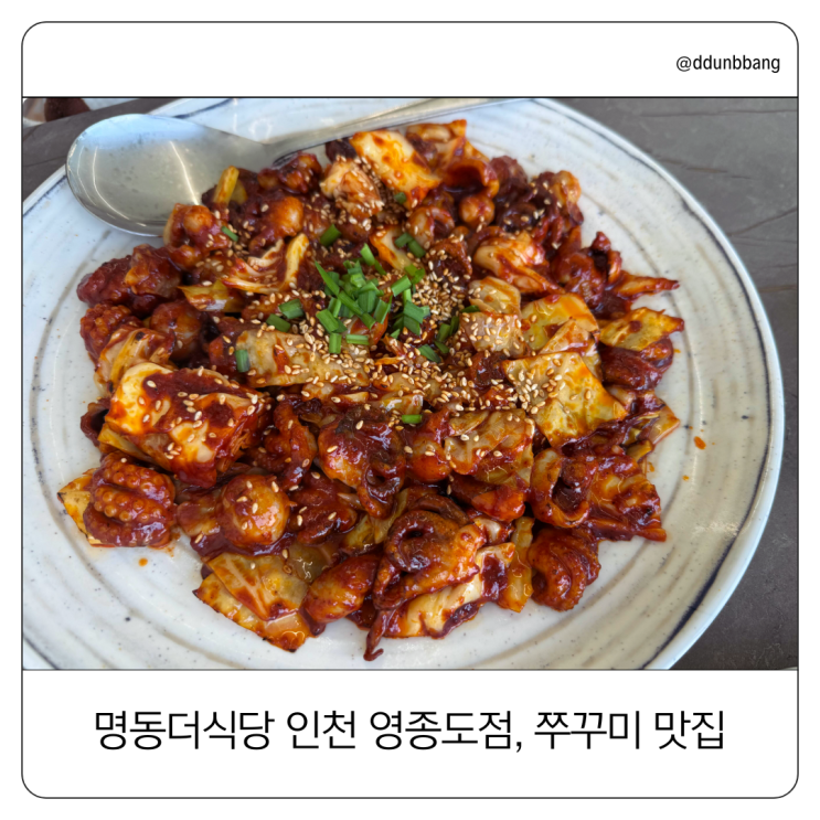  인천 영종도 맛집 '명동더식당' 쭈꾸미+칼국수 세트로 꿀조합 먹방!