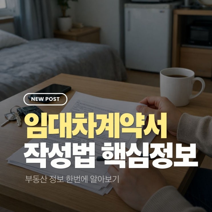  임대차계약서 작성법 핵심 요약 특약부터 주의사항까지 한눈에