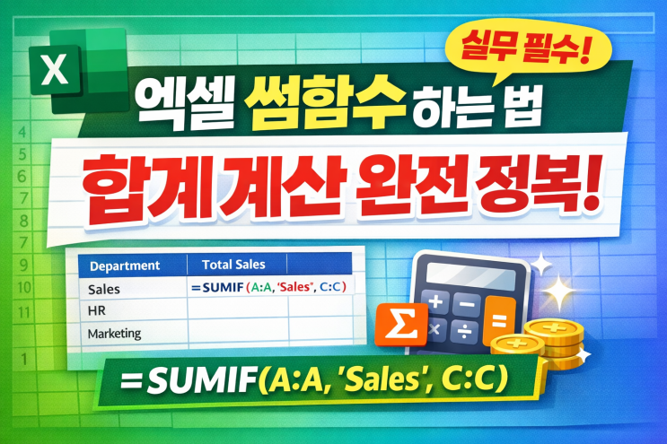  엑셀 썸함수 하는 법 한 번에 정리하는 실무 필수 합계 계산 가이드