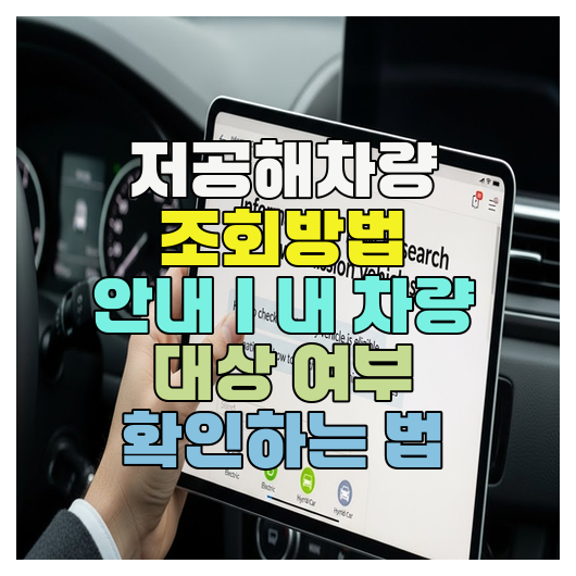  저공해차량 조회방법 안내｜내 차량 대상 여부 확인하는 법