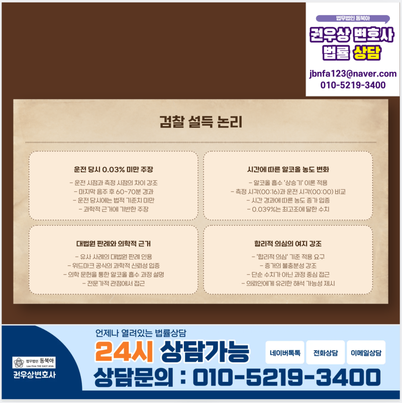 [성공사례] 음주수치 0.039% 적발, 기적 같은 무혐의(증거불충분) 받아낸 비결 관련 이미지 6