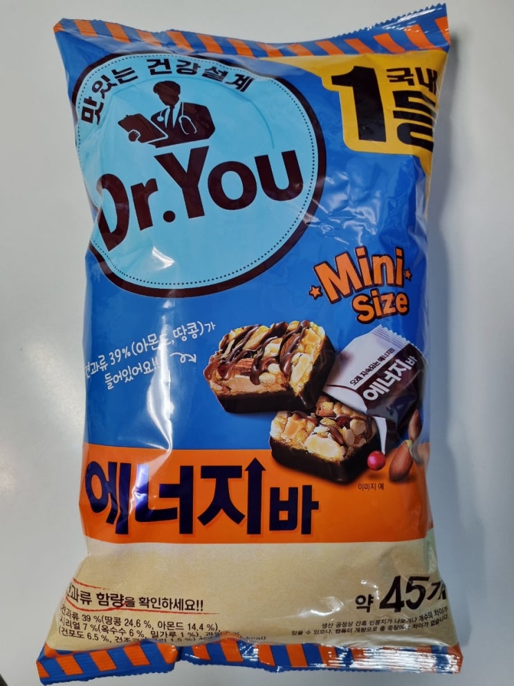  오리온 닥터유 에너지바 460g(가격 칼로리 단백질함량)