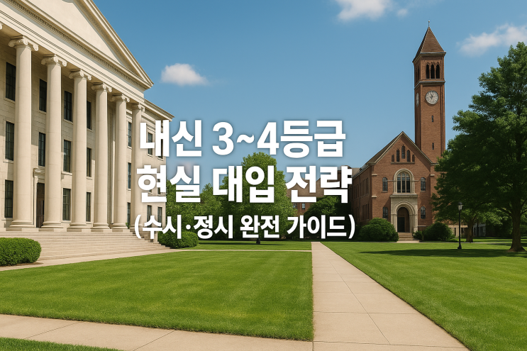  내신 3~4등급 현실 대입 전략 (수시·정시 완전 가이드)