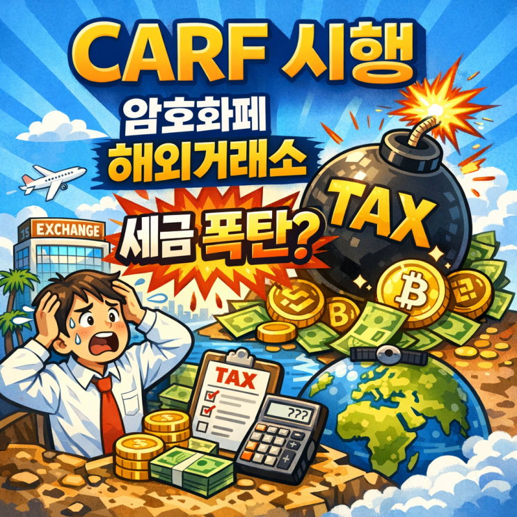  CARF 시행 암호화폐 해외거래소 세금 폭탄 2027 (바이낸스 바이비트 자동신고)