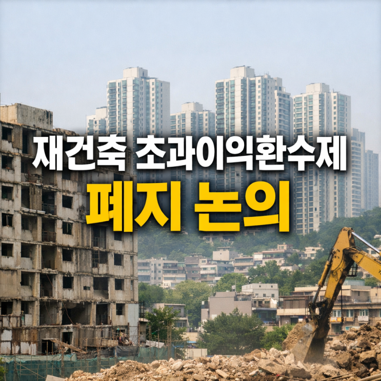  재건축 초과이익환수제 폐지 논의 부담금 면제 2026 전망 (강남 목동 분당 재건축)