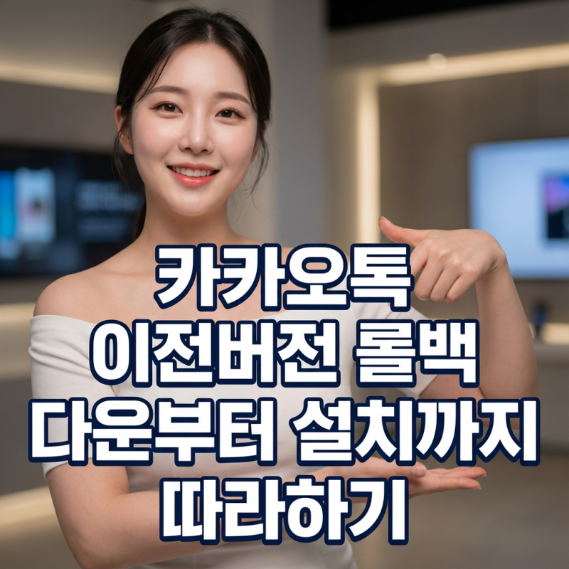 카카오톡 이전버전 롤백 다운부터 설치까지 따라하기