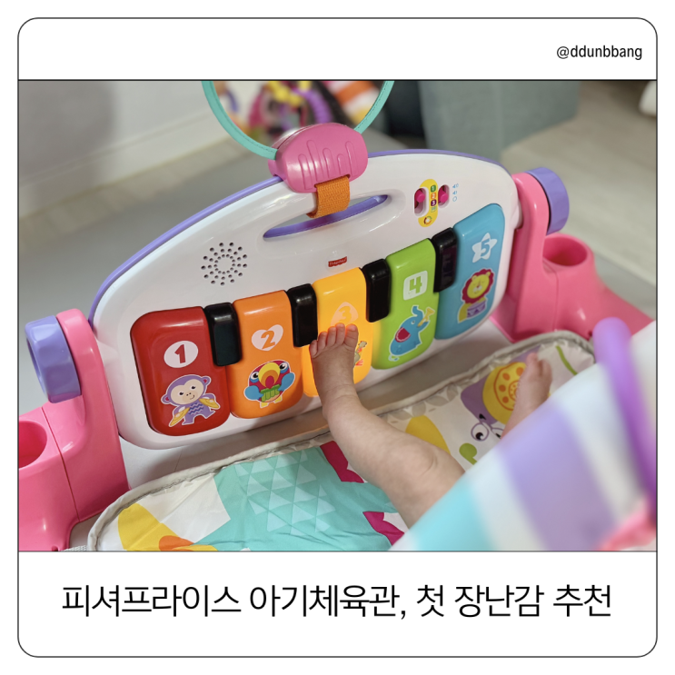  신생아도 재미를 느껴요! "피셔프라이스 피아노 아기체육관 디럭스"