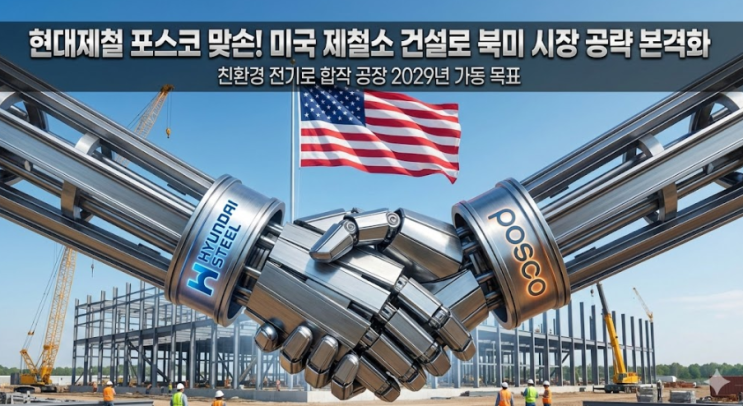  현대제철 포스코 맞손! 미국 제철소 건설로 북미 시장 공략 본격화