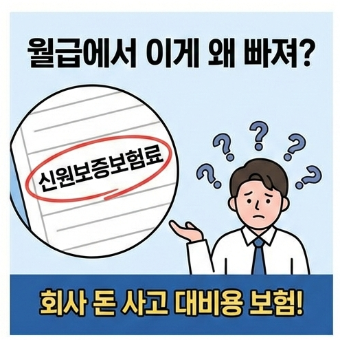신원보증보험료 뜻과 공제 기준, 회사 부담? 직원 부담?