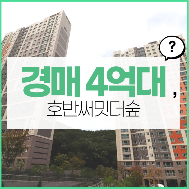  시흥아파트매매 호반써밋더숲, 경매가 더 이득?
