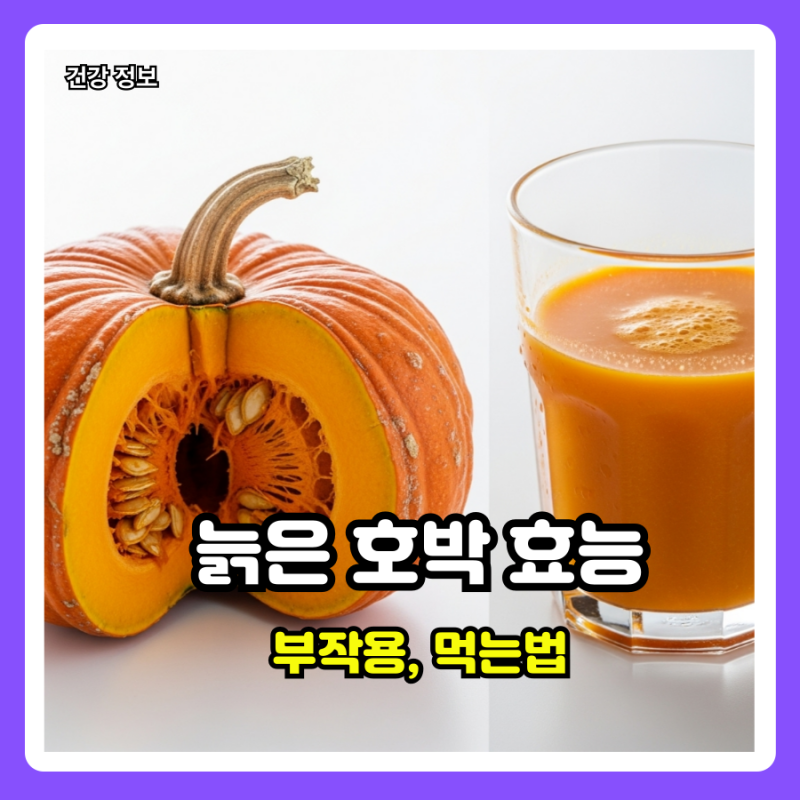 늙은호박 효능 부작용 영양성분 먹는방법