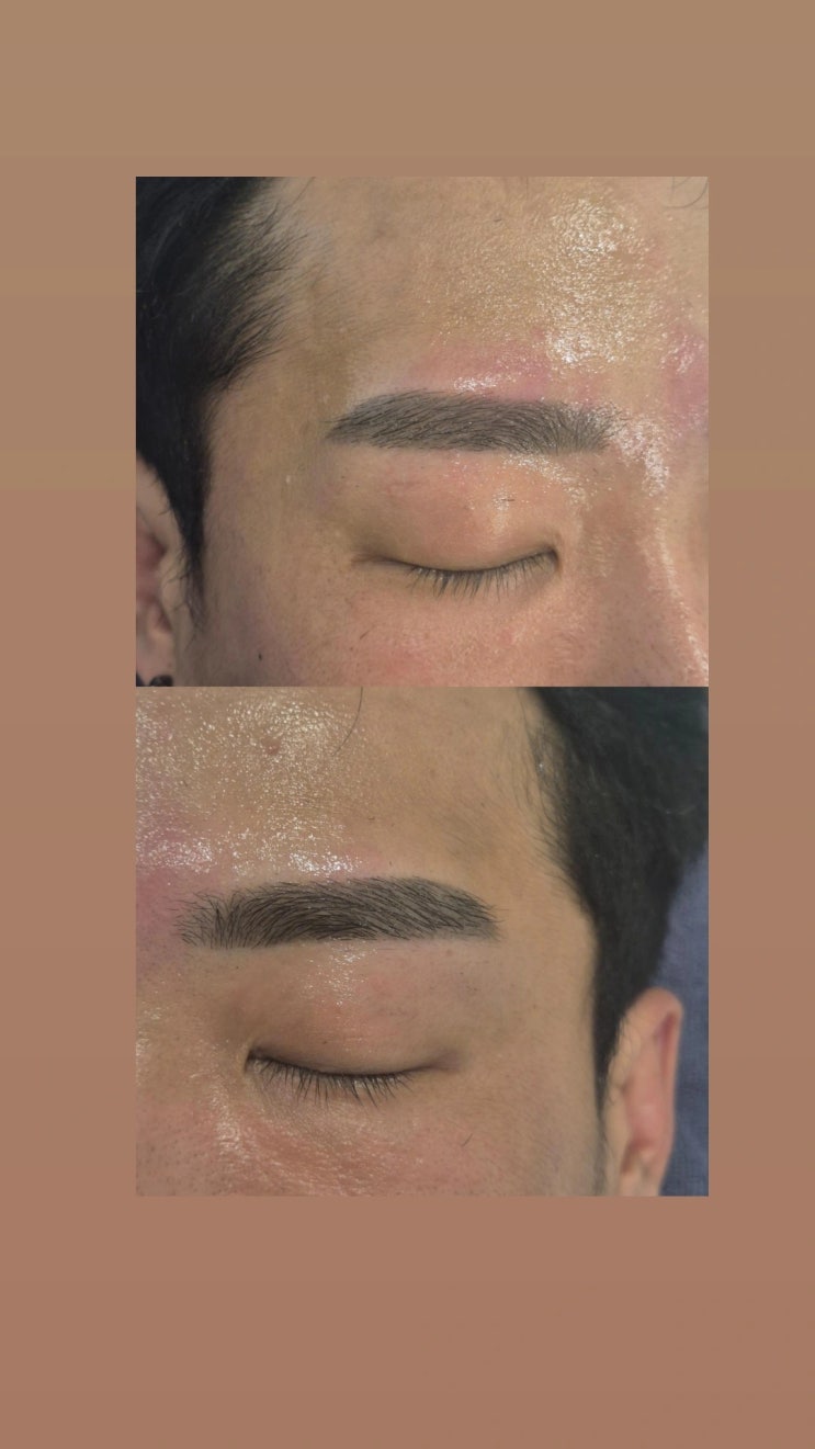  남자 눈썹 문신이 있어도 남자 눈썹 왁싱은 필수. 영등포 남자 왁싱샵 "청춘케어"
