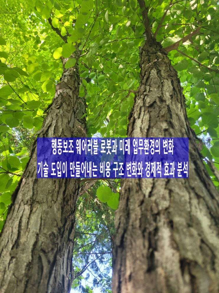  행동보조 웨어러블 로봇과 미래 업무환경의 변화, 기술 도입이 만들어내는 비용 구조 변화와 경제적 효과 분석