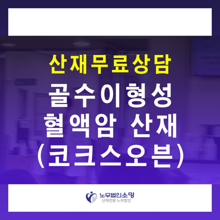  MDS 골수이형성증후군 산재 : 철강 코크스 오븐 가스