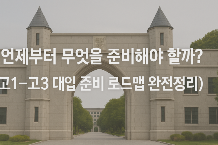  언제부터 무엇을 준비해야 할까? (고1~고3 대입 준비 로드맵 완전정리)