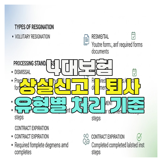  4대보험 상실신고｜퇴사 유형별 처리 기준