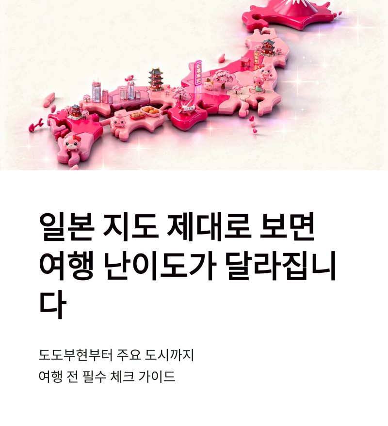 일본 지도 한눈에 정리! 도도부현부터 주요 도시까지 여행 전 필수 체크