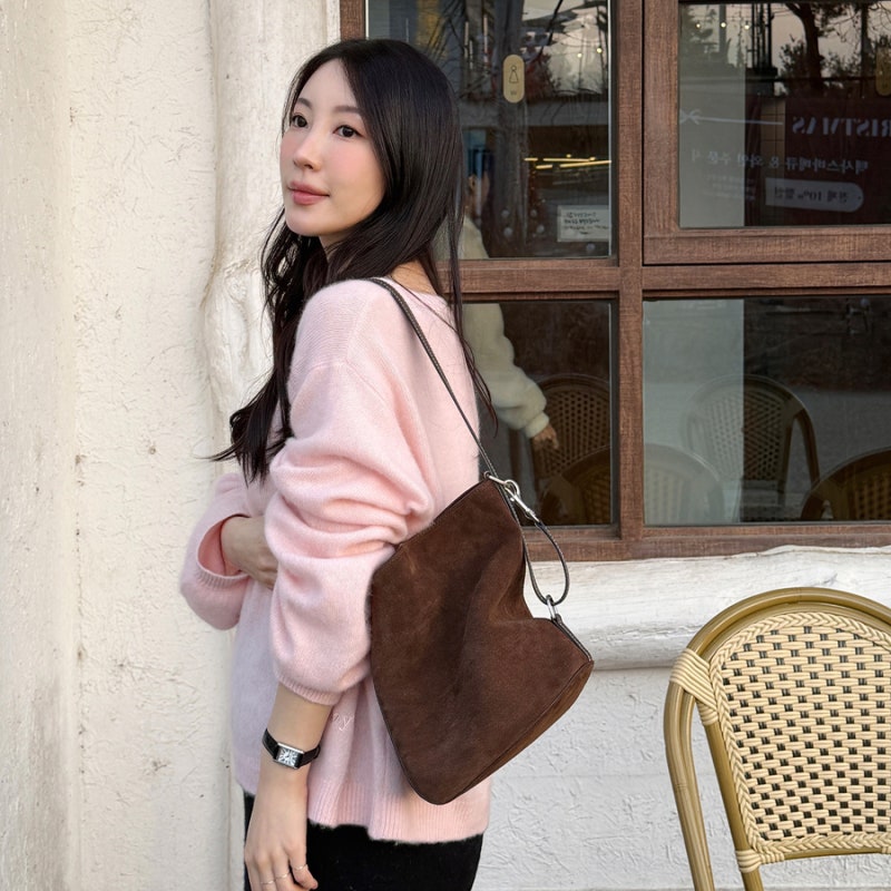 스웨이드백 추천 헤지스 가방 엣지백 브라운 숄더 M