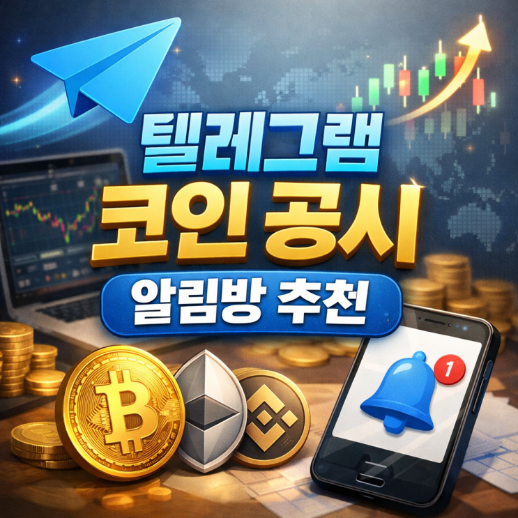  텔레그램 코인 공시 알림방 추천 속보 받는 법 (직장인 상장 빔 필수 앱)