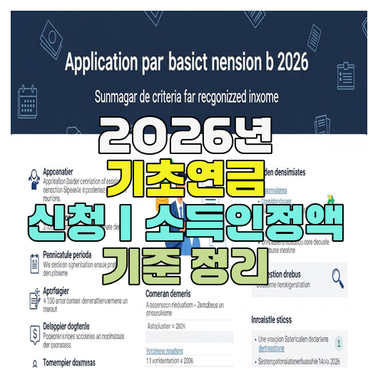  2026년 기초연금 신청｜소득인정액 기준 정리