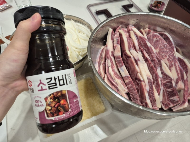 명절음식 코스트코 냉동 LA 꽃갈비 재우기 - 백설 소갈비 양념 시판 소스 사용해서 초간단 레....