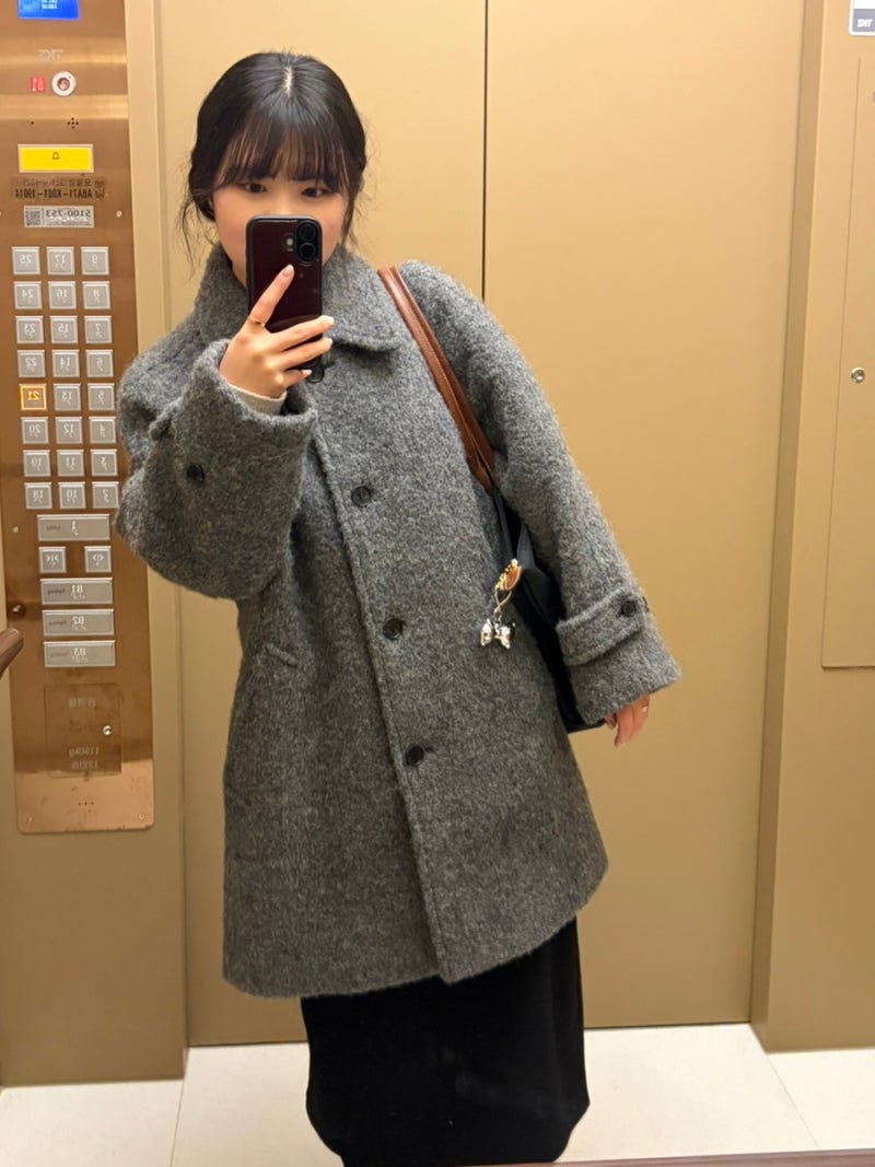 [내돈내산] 던스트 알파카 하프 맥코트 멜란지그레이 구매리뷰 (ALPACA HALF MAC COAT MELANGEGREY_UDCO5....
