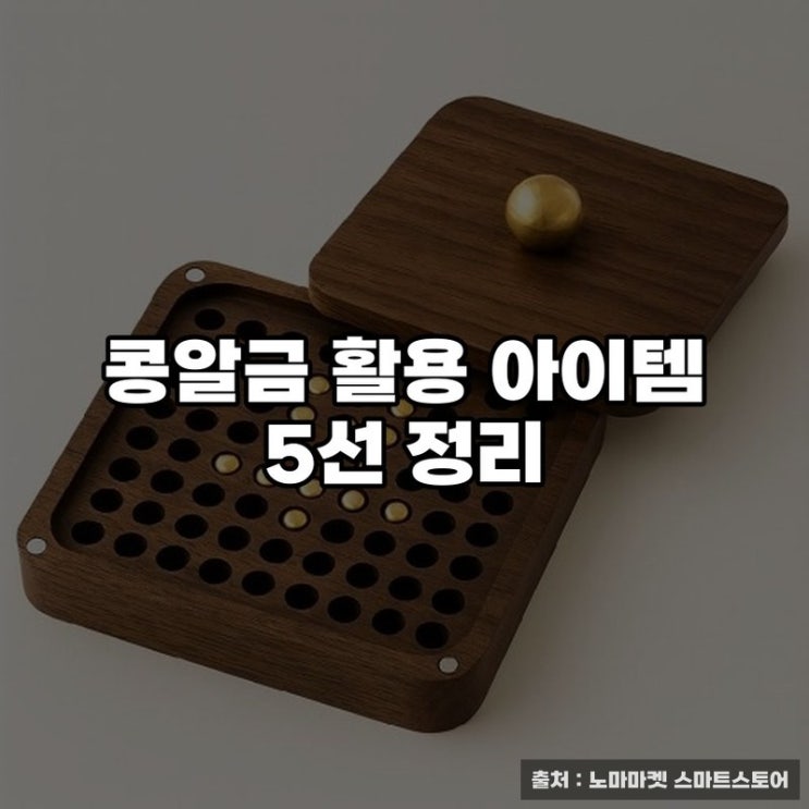  콩알금 활용 아이템 5선 정리