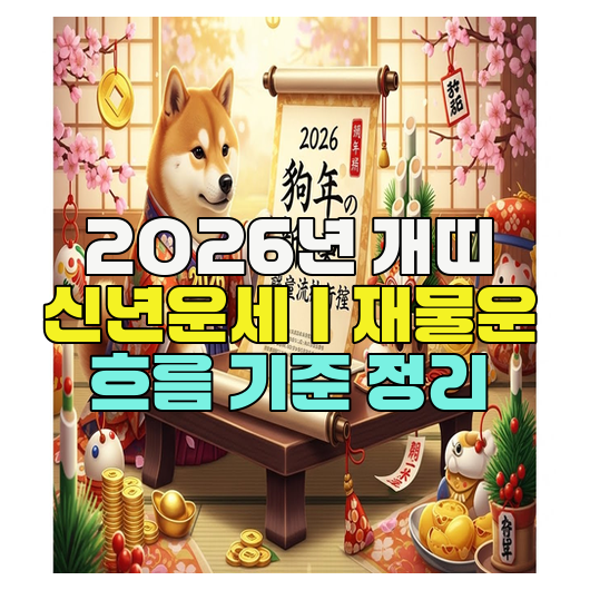  2026년 개띠 신년운세｜재물운 흐름 기준 정리
