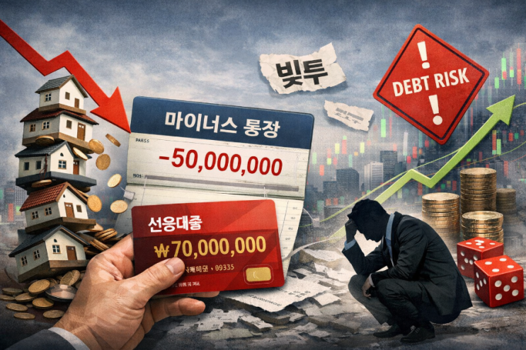  주담대는 줄고 마이너스통장은 최대, 신용대출 급증이 경고하는 ‘빚투 리스크’