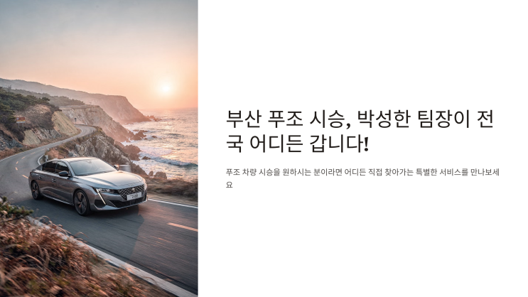  부산 푸조 시승, 박성한 팀장이 전국 어디든 갑니다!
