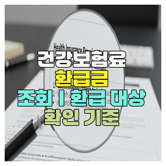  건강보험료 환급금 조회｜환급 대상 확인 기준