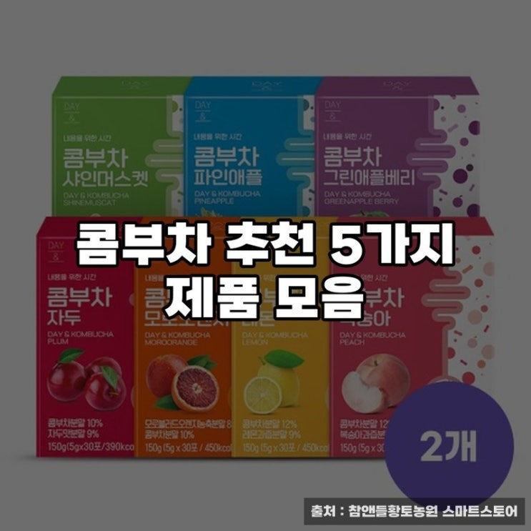  콤부차 추천 5가지 제품 모음