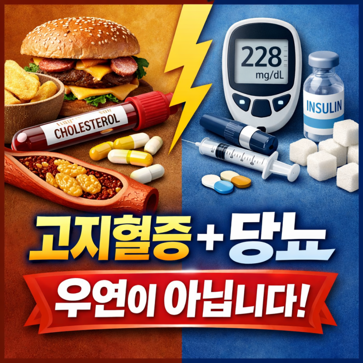   고지혈증·당뇨병 동반 원인, 한 번에 정리합니다