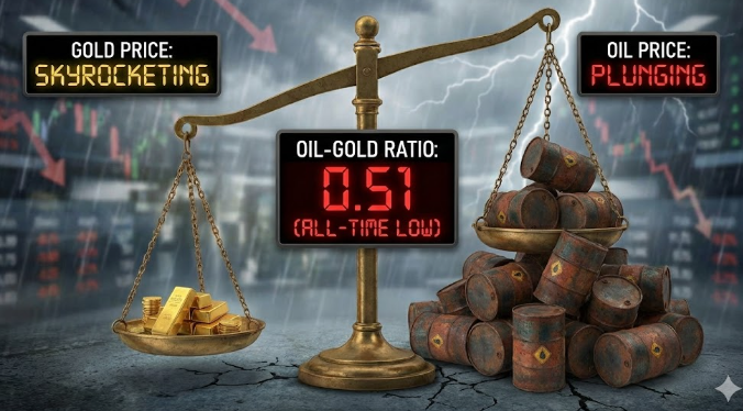  석유-금 비율(Oil-Gold Ratio) 사상 최저치 0.51의 의미