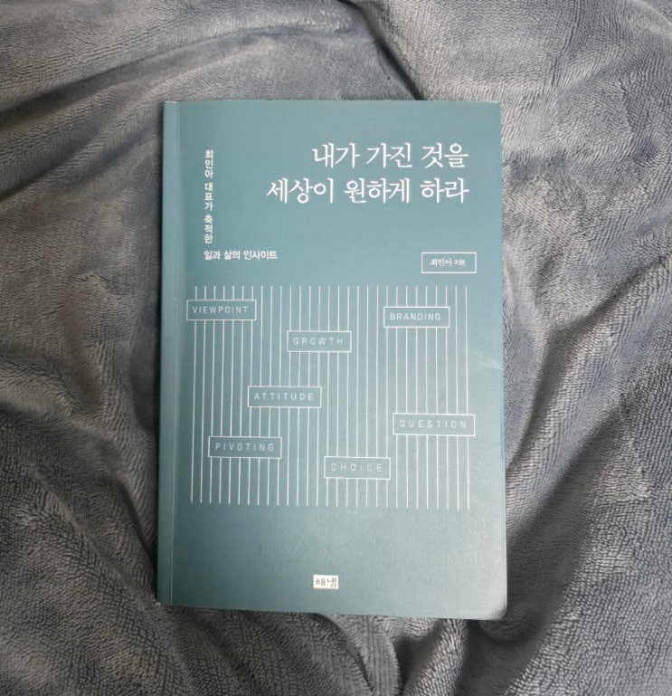  내가 가진 것을 세상이 원하게 하라 최인아작가 자기계발서책