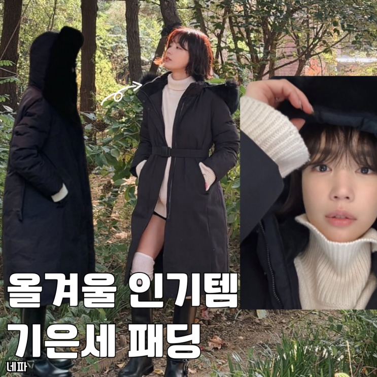  올겨울 인기템 기은세 구스다운 네파 아르테 럭스 롱패딩 추천