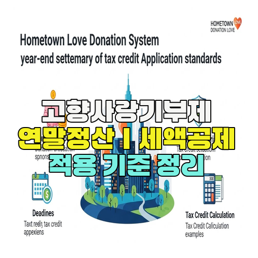  고향사랑기부제 연말정산｜세액공제 적용 기준 정리