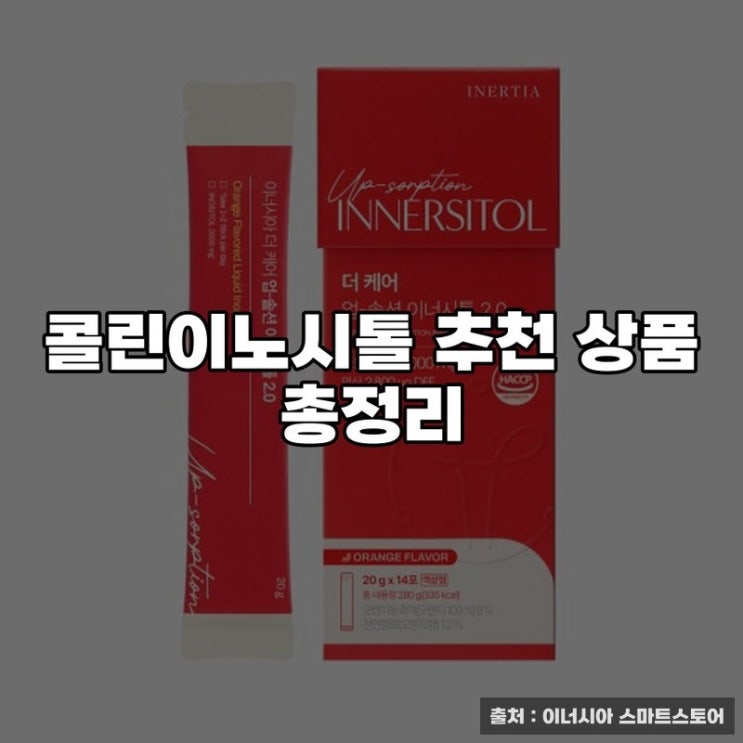  콜린이노시톨 추천 상품 총정리