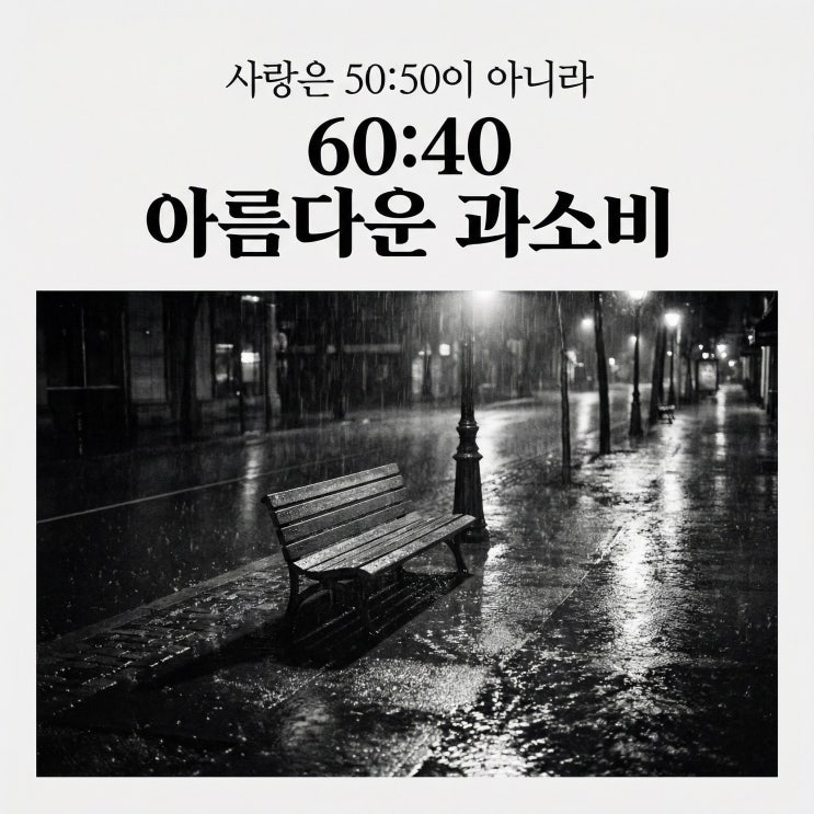  사랑은 50:50이 아니라 60:40 | 아름다운 과소비