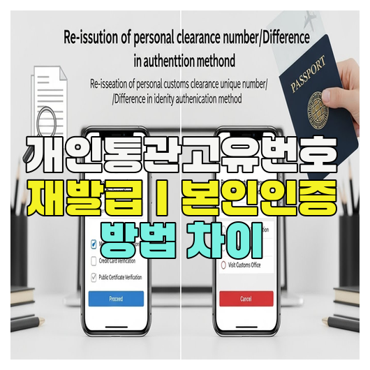  개인통관고유번호 재발급｜본인인증 방법 차이