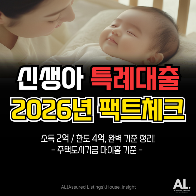  신생아 특례대출 소득 2억 vs 2.5억? 2026년 준비 전 꼭 알아둘 사실