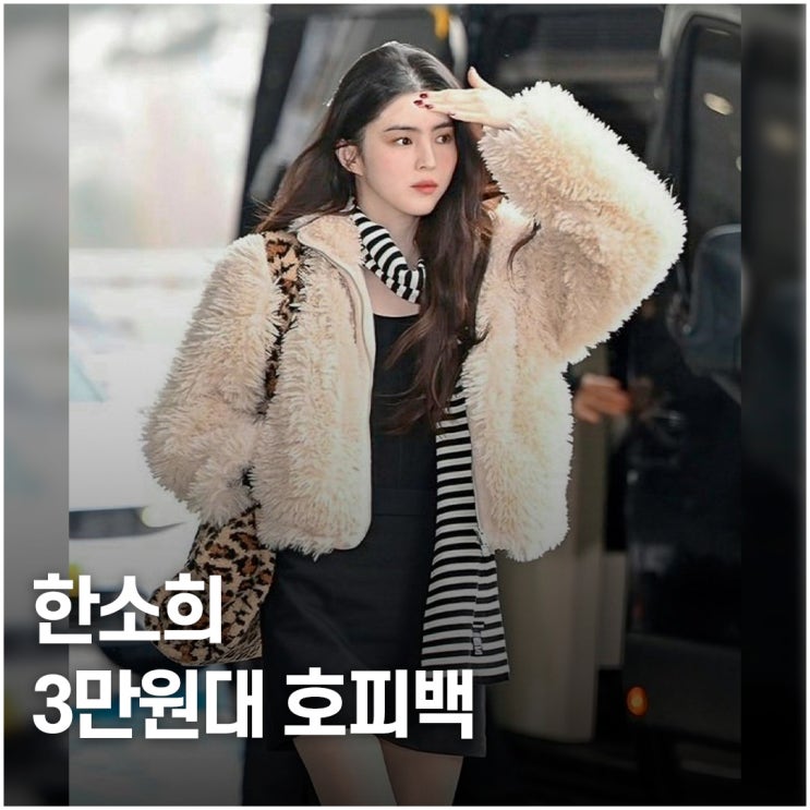  가격 듣고 더 놀란다.. 한소희 공항패션 호피가방 코디 핵심 아이템