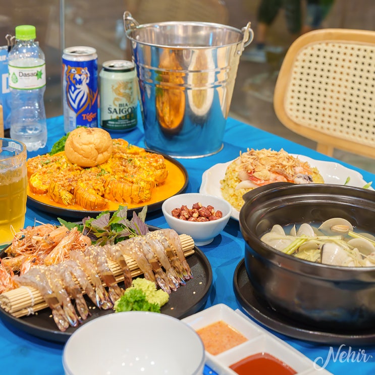  푸꾸옥 맛집 해산물 즈엉동 야시장 블루씨푸드