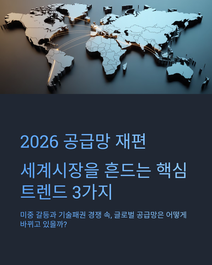  2026 공급망 재편, 세계시장을 흔드는 핵심 트렌드 3가지