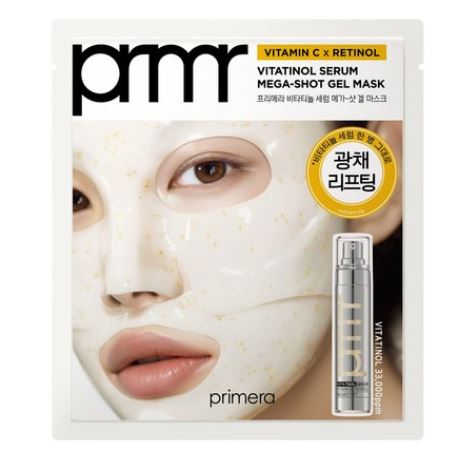  프리미엄 광채 & 탄력 마스크팩 | 프리메라 비타티놀 세럼 메가샷 겔 마스크. 혜리 애착템