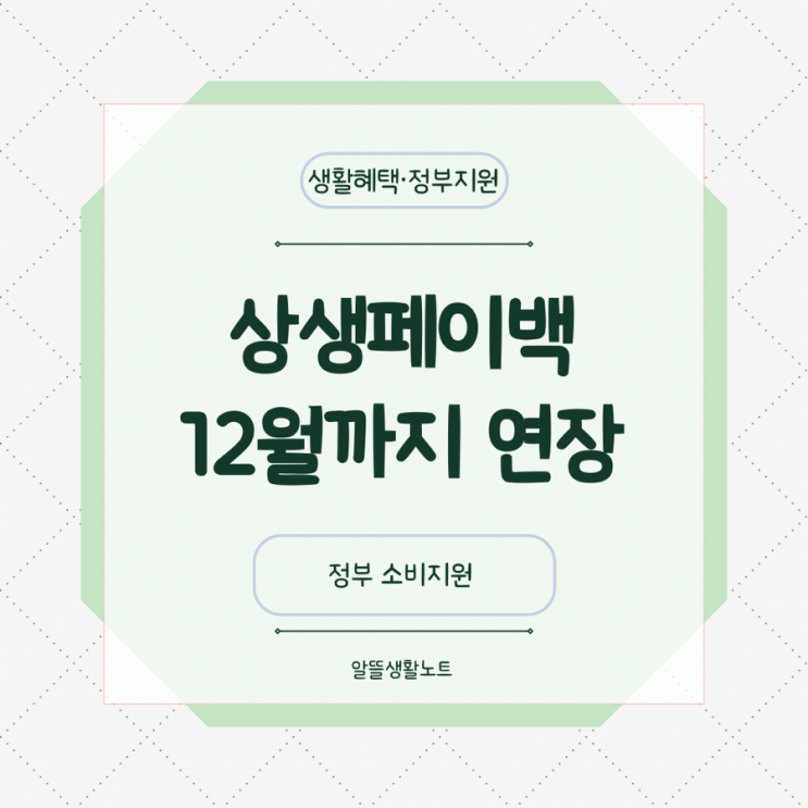  상생페이백 12월까지 연장 | 어떻게 받고 어디서 쓰나?
