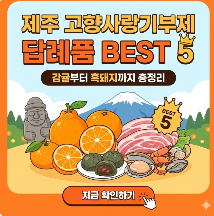  제주 고향사랑기부제 답례품 BEST 5, 감귤부터 흑돼지까지 총정리