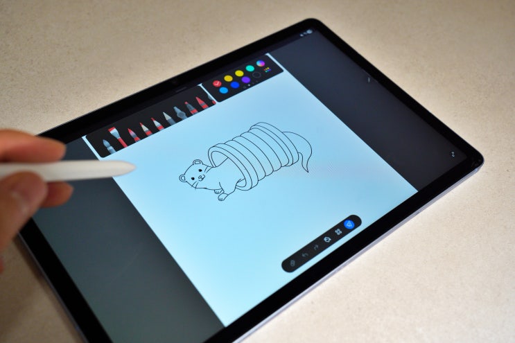  갤럭시탭 S10 FE 10.9인치 액정보호필름 좀비베리어 고투명 AR 종이질감 후기