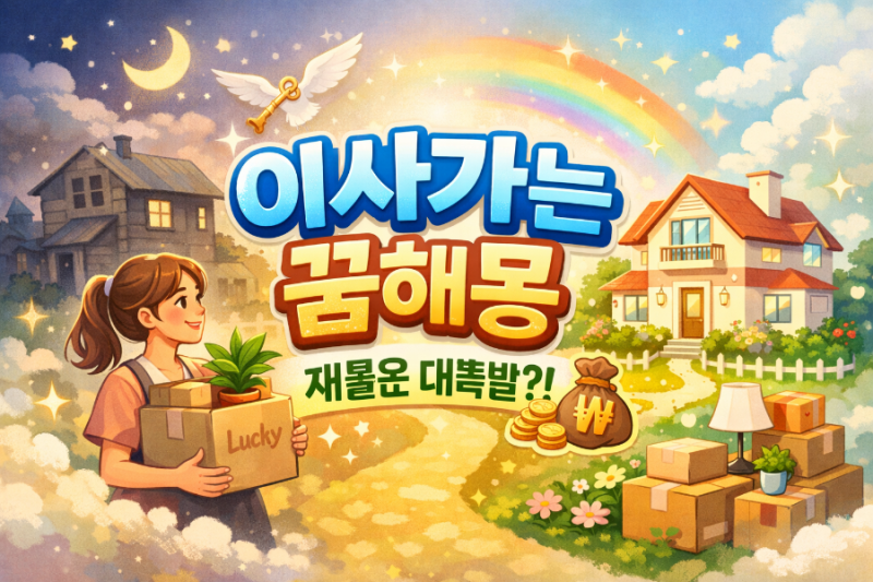 이사가는꿈해몽, 재물운 대폭발?