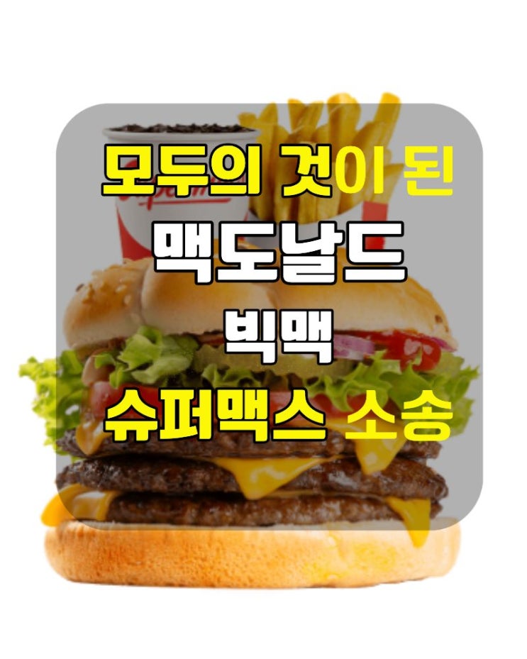  맥도날드가 졌다! 맥도날드 빅맥을 통해 본 상표권 불사용 취소 사례